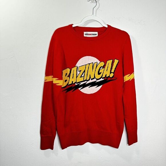 Men's The Big Bang Theory "Bazinga" Crew Neck Pullover Sweater Size Small (MS2) - Picture 2 of 9